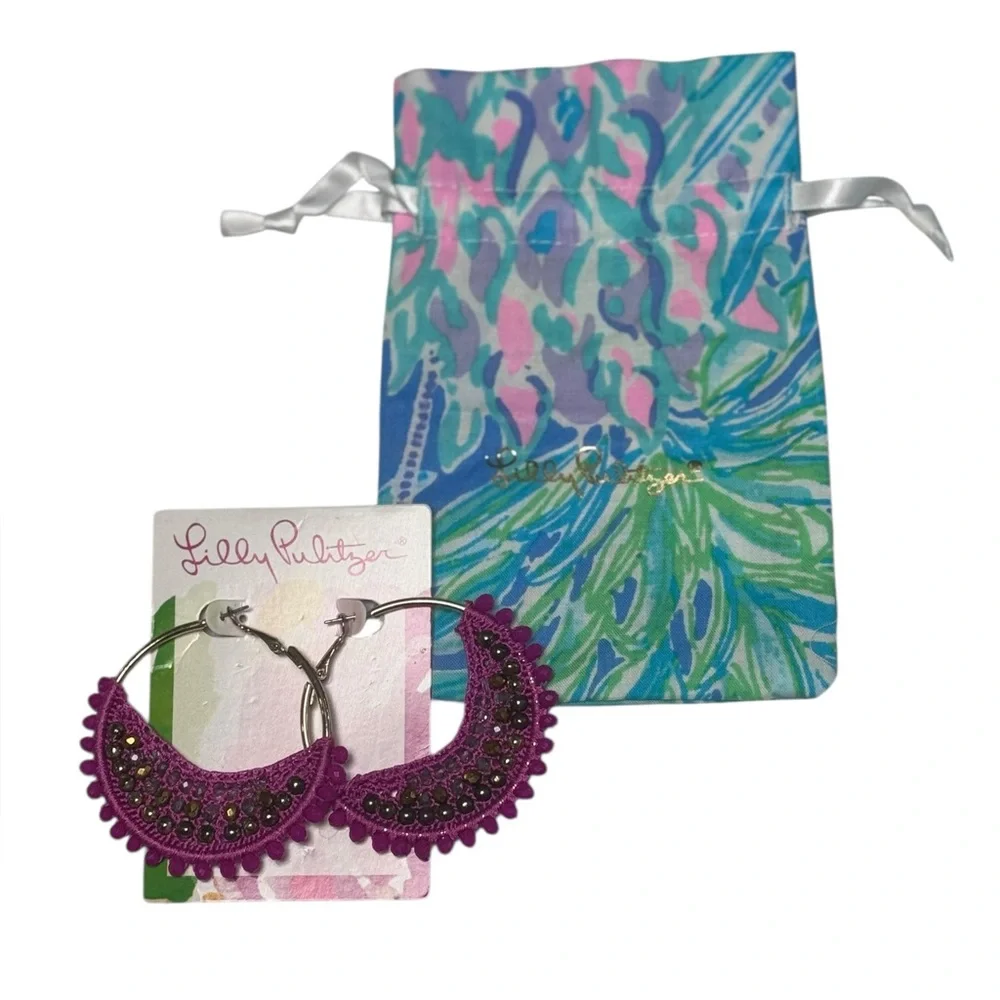 Lilly Pulitzer Bougainvillea Embellished Earrings